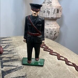 Vintage Military Figurine in Black and Green